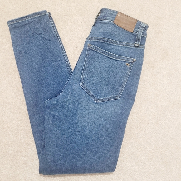 Madewell Curvy Roadtripper Jeans Women Size 25 Blue MidRise Skinny Stretch Denim - Picture 9 of 14
